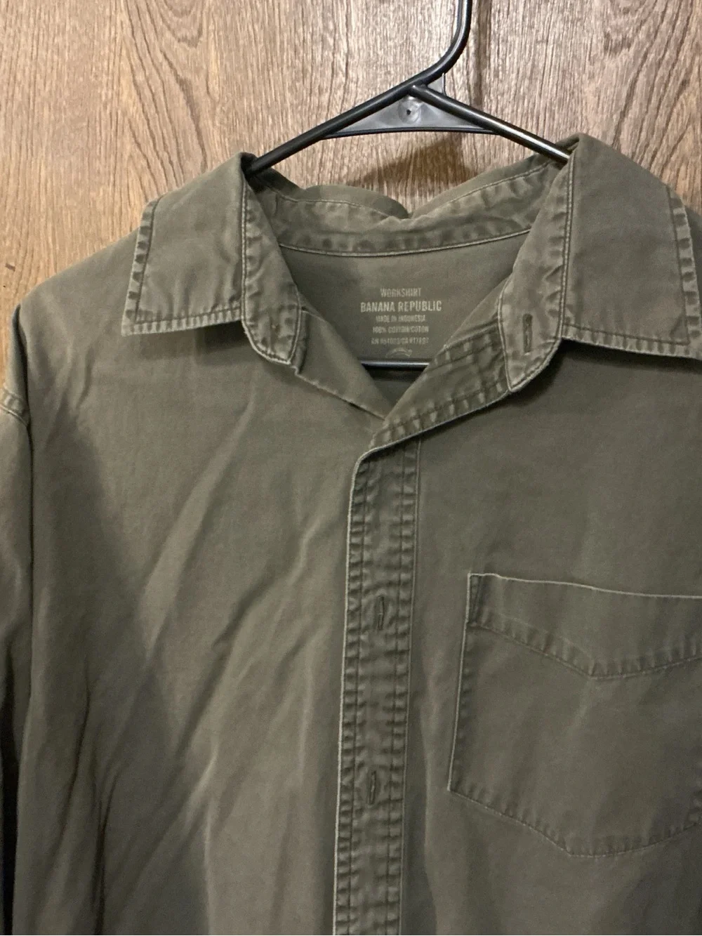 Banana Republic Olive Green Lightweight Shirt Jacket